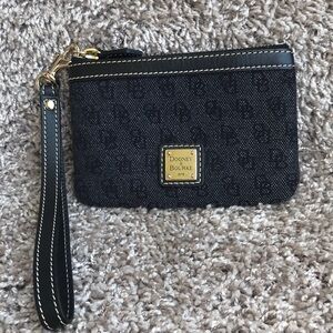 Dooney & Bourke Black Signature Canvas Wristlet
